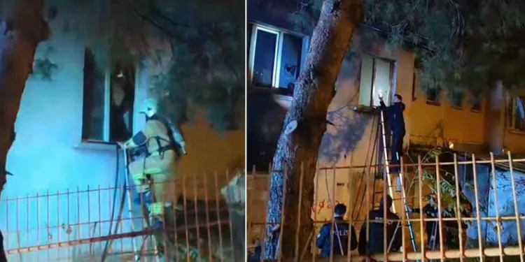 Bursa’da korkutan yangın: İtfaiye camı kırıp içeri girdi
