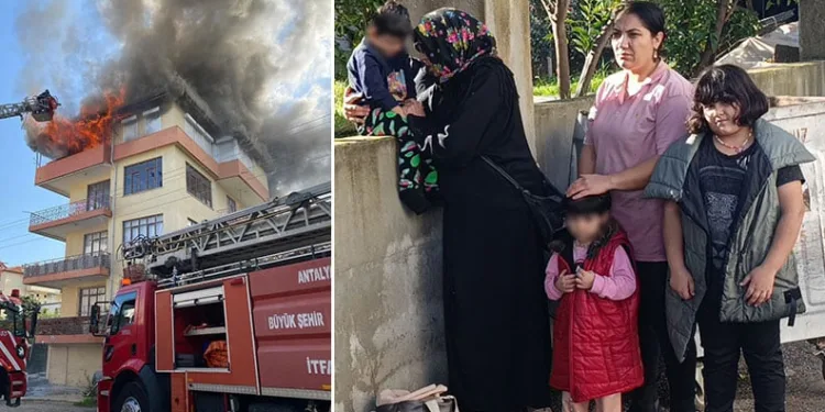 Daha önce alevlerin arasından kurtarılan 3 çocuğun aynı evde ikinci yangın kabusu