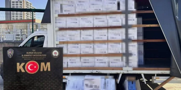 Bursa’da 3 milyon 410 makaron ele geçirildi
