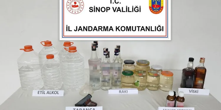 Sinop’ta kaçak alkol operasyonu: 3 gözaltı