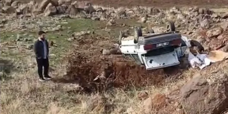 Siverek’te otomobil köprüden uçtu, sürücü yaralandı
