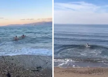 Bursa’da dondurucu soğukta deniz keyfi