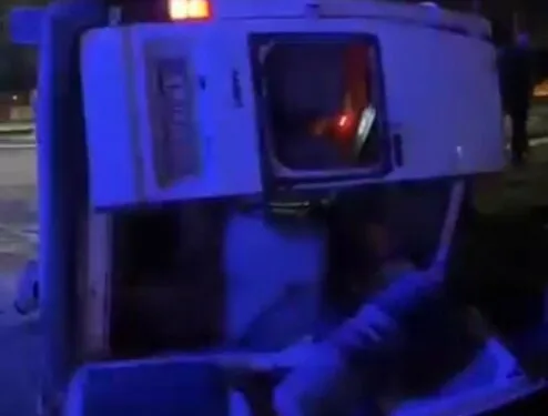 Dumandan zehirlenen 6 günlük buzağıya bagajda acil müdahale