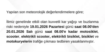 Bartın’da motosiklet, scooter ve bisikletlerin trafiğe çıkması yasaklandı