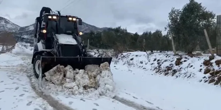 Harmankaya Tabiat Kanyonu’nun yolunu düşen kaya parçası jandarma tarafından kaldırıldı