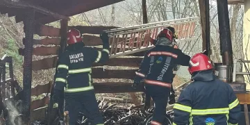 Odunluktaki yangın eve sıçramadan söndürüldü