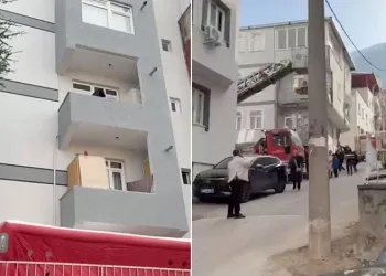 Bursa’da aranan şahıs teslim olmamak için kendini balkona kilitledi