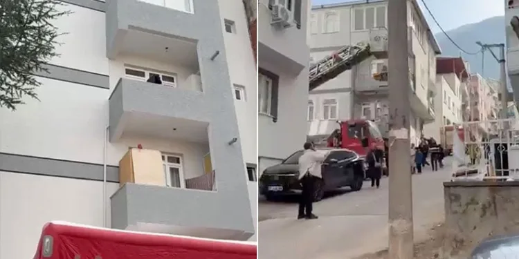 Bursa’da aranan şahıs teslim olmamak için kendini balkona kilitledi