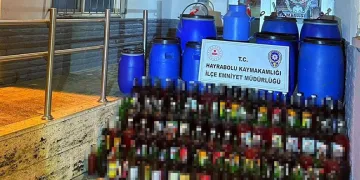 Tekirdağ’da kaçak içki operasyonu