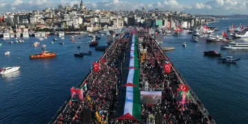 İstanbul’da Filistin yürüyüşü