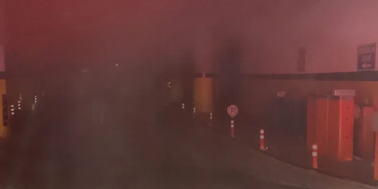 Rize kent meydanındaki otoparkta yangın paniği