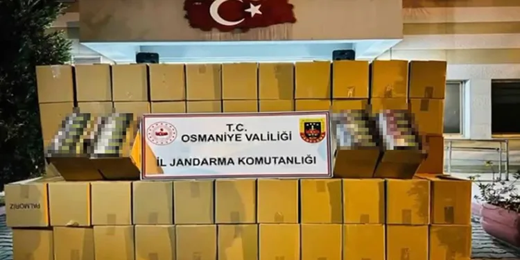 Osmaniye’de tırda 1 milyon liralık kaçak makaron ele geçirildi