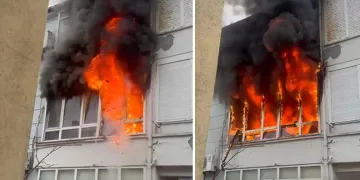 Yangın sırasında patlayan buzdolabı motoru evi harabeye çevirdi