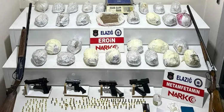 Elazığ’daki uyuşturucu operasyonunda 4 tutuklama