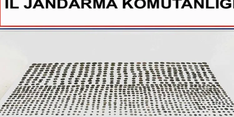 Burdur’da bin 3 adet sikke ele geçirildi