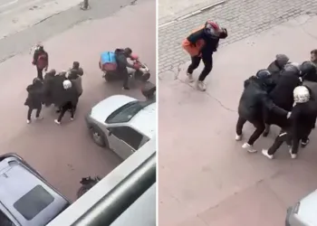 Bursa’da lodosa yakalanan yaşlı kadına kuryeler siper oldu