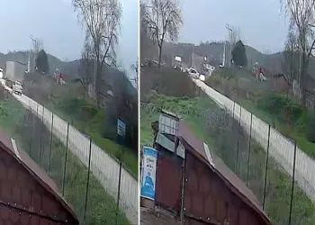 Bursa’daki kaza güvenlik kamerasında