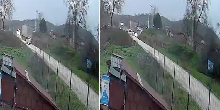 Bursa’daki kaza güvenlik kamerasında