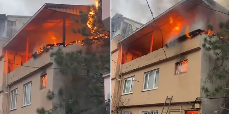 Bursa’da yangında daire alev topuna döndü