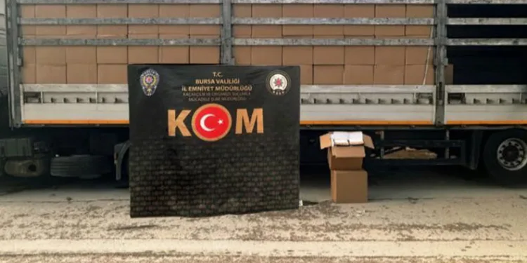 Bursa’da 10 milyon kaçak makaron ele geçirildi