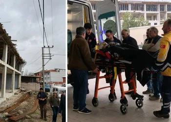 Bursa’da elektrik akımına kapılan işçi 2’nci kattan düştü