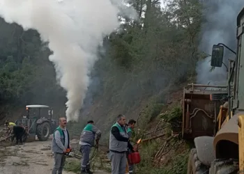Marmaris orman ekiplerinden yangına karşı çalışmalar devam ediyor