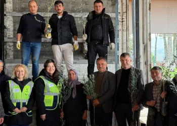 Beyağaç’ta kırsal kalkınmayı destek amacıyla zeytin fidanı dağıtımı gerçekleşti