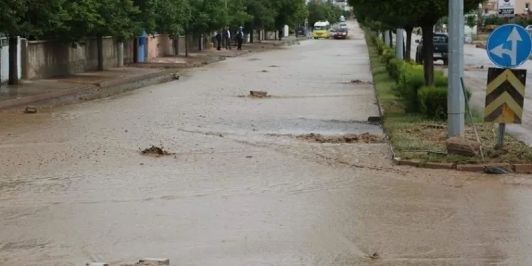 Develi’de aşırı yağış sele neden oldu, bazı ev ve ahırları su bastı
