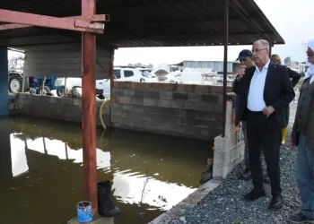 Başkan Yapar, aşırı yağışla birlikte sular altında kalan Aşağıoba Mahallesi’nde incelemelerde bulundu