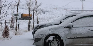 Elazığ’da yoğun kar yağışı