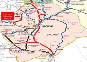 Niğde’de yoğun kar yağışı nedeniyle iki yol trafiğe kapatıldı