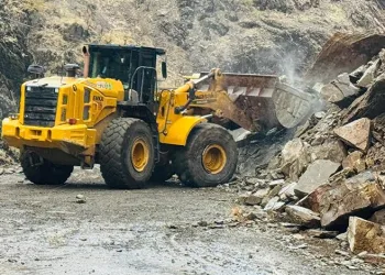Şırnak’ta dev kaya parçaları yola düştü