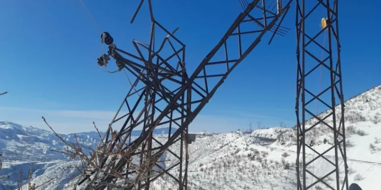 Kar yağışı nedeniyle devrilen 300 elektrik direği yenilendi
