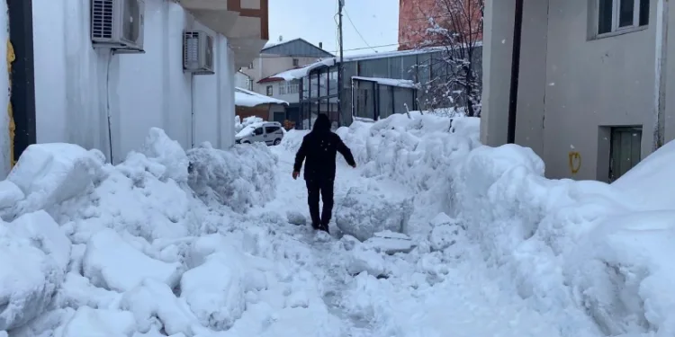 Karlıova’da 40 gündür süren kar yağışı hayatı zorlaştırıyor