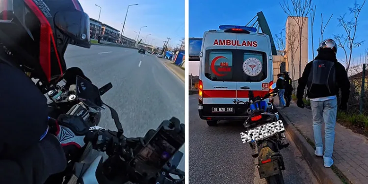 Bir anda şerit değiştirdi, motosikletler çarpıştı