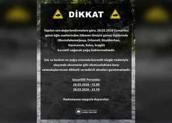 Bursa’da gökkuşağı mest etti