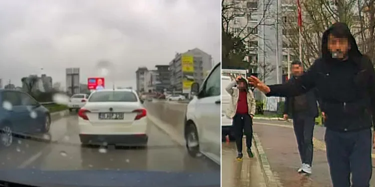 Bursa’da yol verme kavgası: 3 kişi sürücüye saldırdı