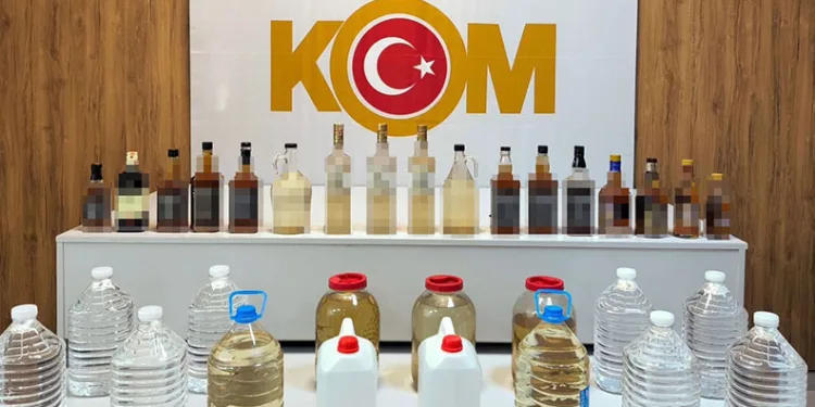 Samsun’da 90 litre sahte içki ve eti alkol ele geçirildi