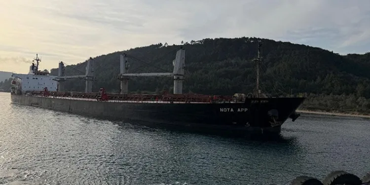 Çanakkale Boğazı’nda makina arızası nedeniyle karaya oturan gemi kurtarıldı