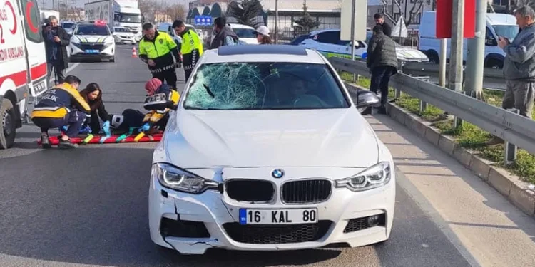 Bursa’da otomobilin çarptığı yaya ağır yaralandı