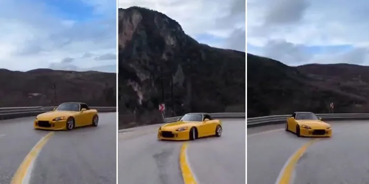 Drift atan otomobil, sosyal medya devriyesine takıldı