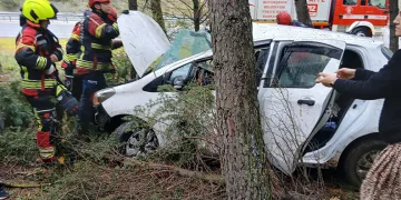 Balıkesir’de otomobil ormanlık alana uçtu: 2 yaralı