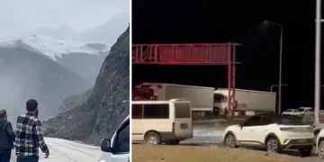 Yüksekova-Van kara yolunda heyelan: Ulaşım durdu