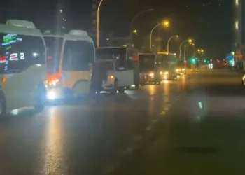 Bursa’da otobüsçüler konvoyla eylem yaptı