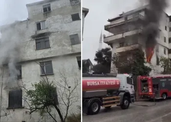 Mudanya’da apartmanda yangın paniği