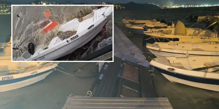 Gemlik ve Kumla’yı lodos vurdu, çok sayıda tekne battı