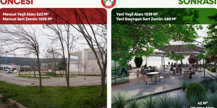 Menteşe kent merkezinde yeşil alan oranı arttırılıyor