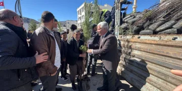 Çermik’te çiftçilere 10 bin adet fidan