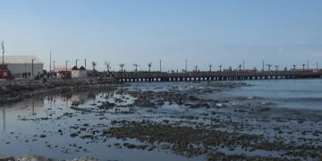 Kuvvetli fırtına sonrası İskenderun Körfezi’nde deniz suyu çekildi
