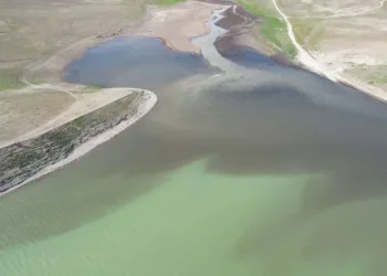 Adıyaman’ın kanalizasyon atığı Atatürk Barajı’nı siyaha bürüdü